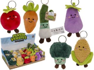 Obrázek z Klíčenka zelenina plyš 12cm, 6dr (24) 